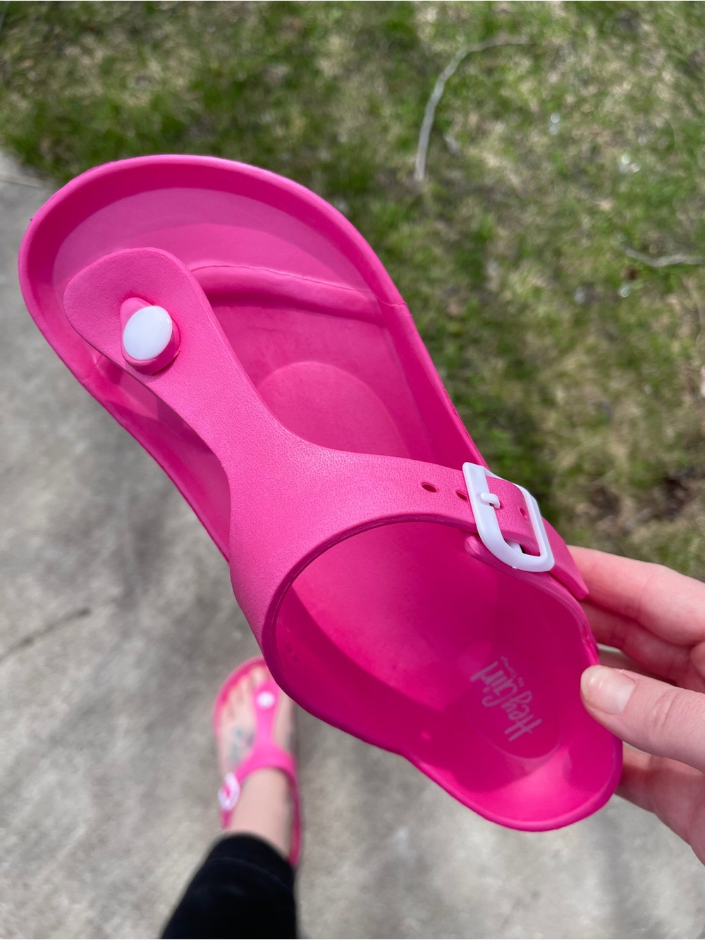 Women’s Hot Pink Adjustable Slide Sandals